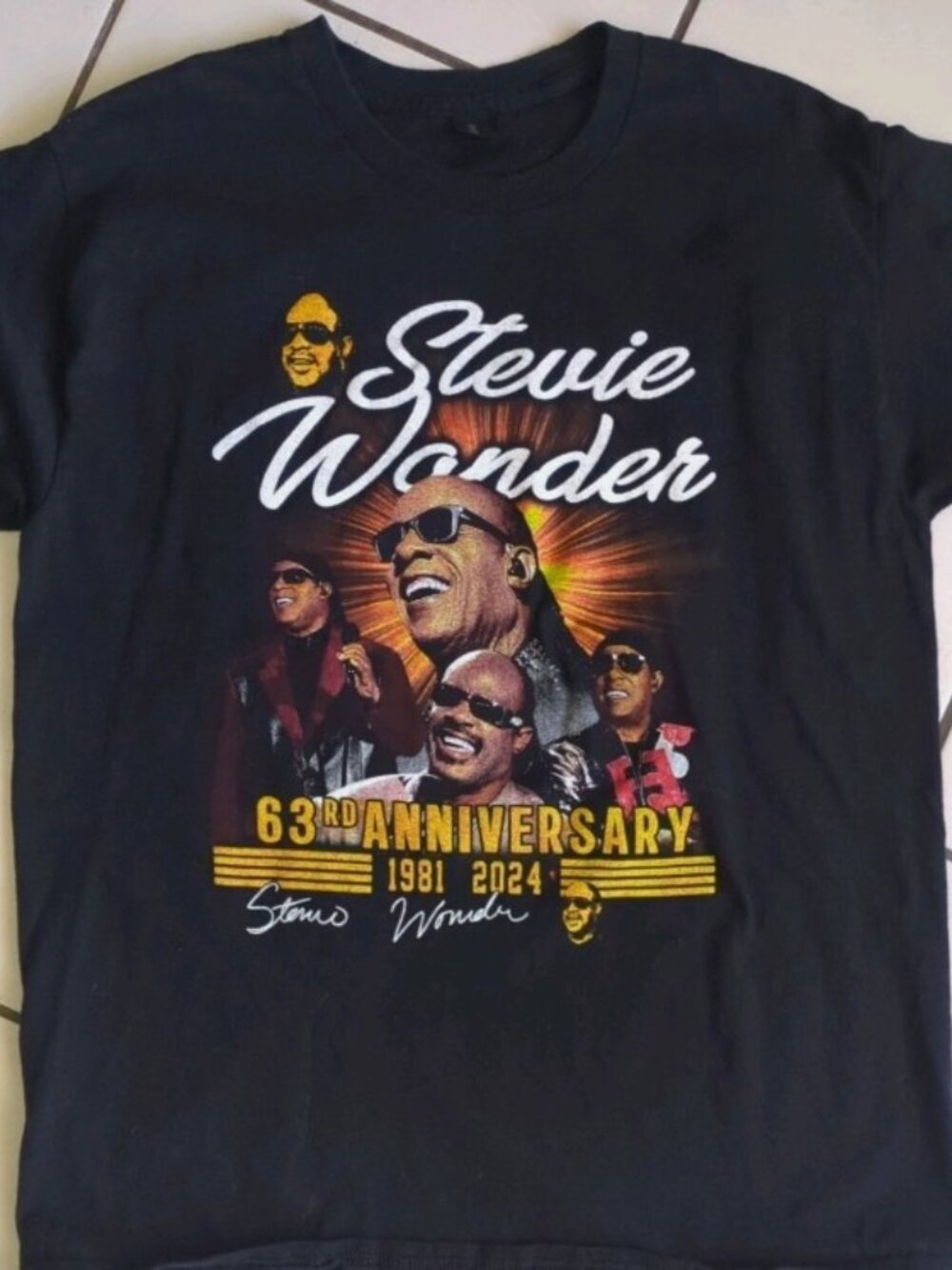2024 Stevie Wonder Concert T-Shirt 63rd Anniversary Sing Your Songs Large